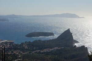 La Ciotat sur la côte méditerranéenne, vue sur Le bec de l'Aigle